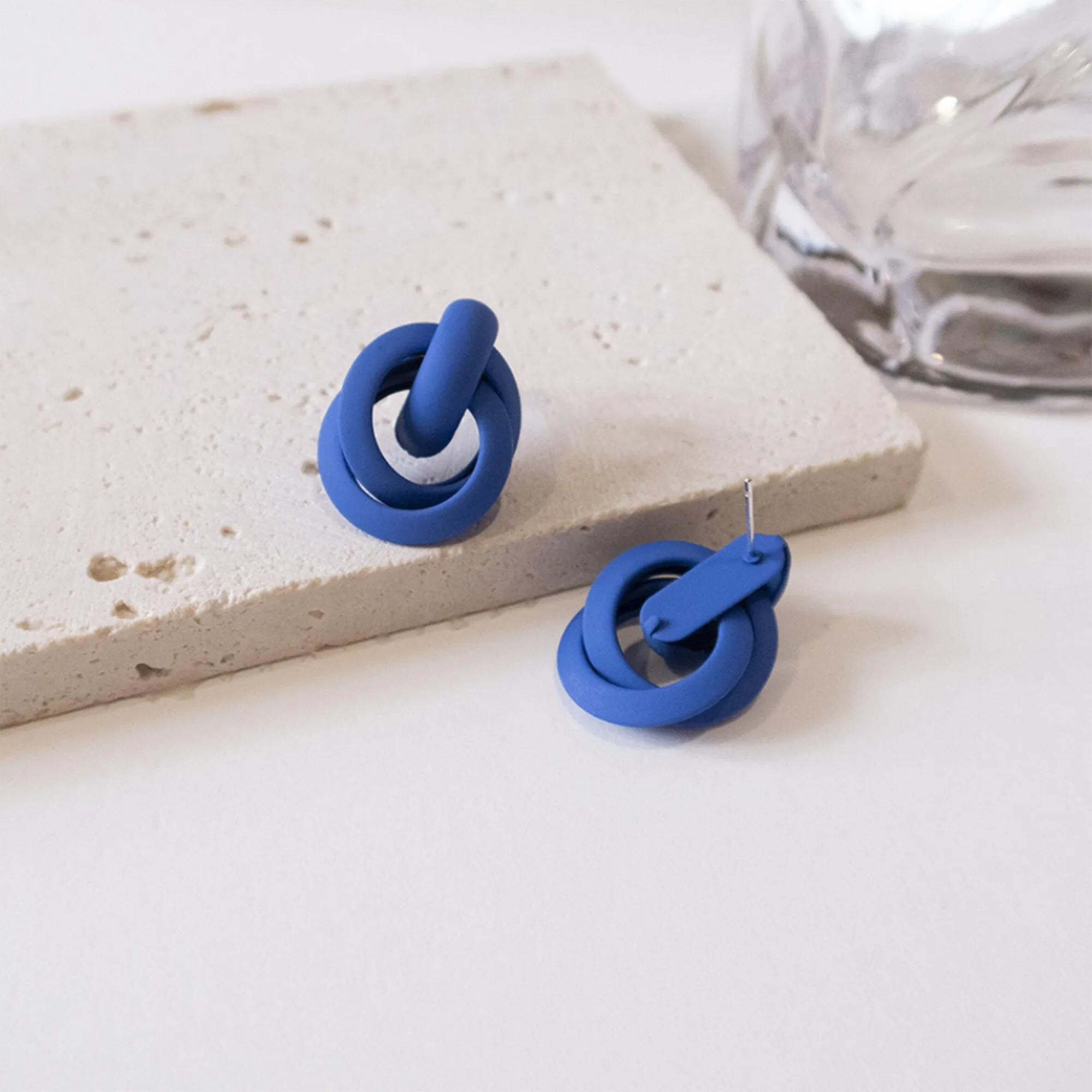 3D Loop Knots Large Stud Earrings