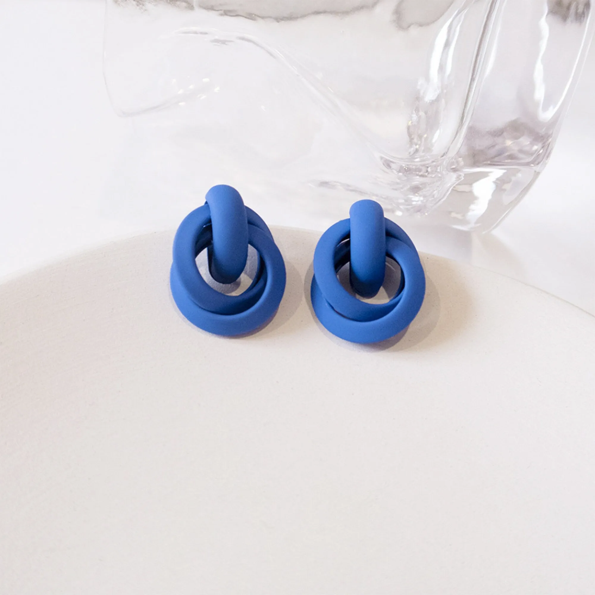 3D Loop Knots Large Stud Earrings