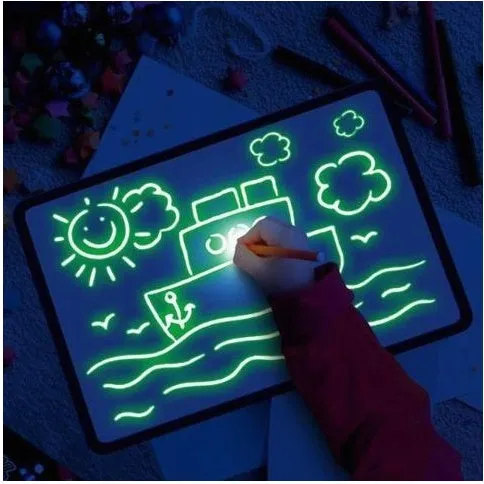 3D Magic Drawing Pad | Educational Light-Up Sketch Board | Creative Puzzle Toy for Kids