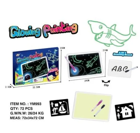 3D Magic Drawing Pad | Educational Light-Up Sketch Board | Creative Puzzle Toy for Kids