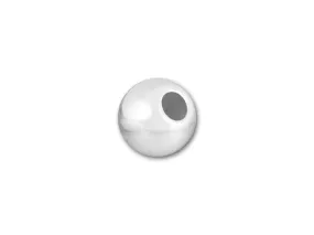4mm Lightweight Seamless Round Medium-Hole Bead Sterling Silver (10 Pieces)