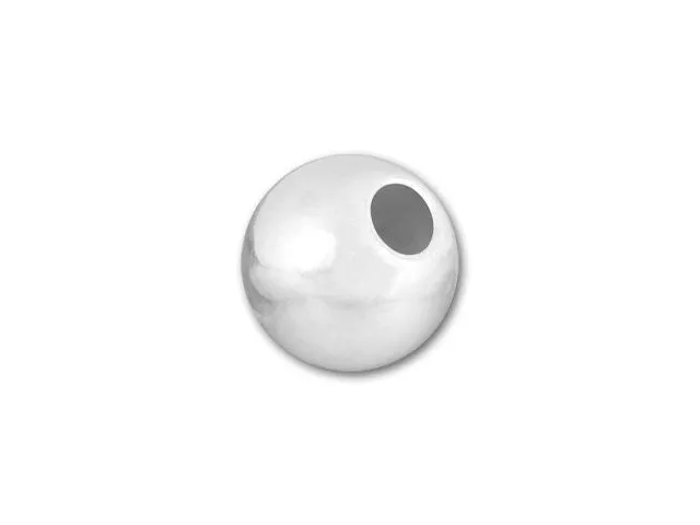 5mm Lightweight Seamless Round Small-Hole Bead Sterling Silver (10 Pieces)