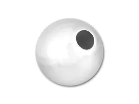 8mm Lightweight Seamless Round Small-Hole Bead Sterling Silver (10 Pieces)