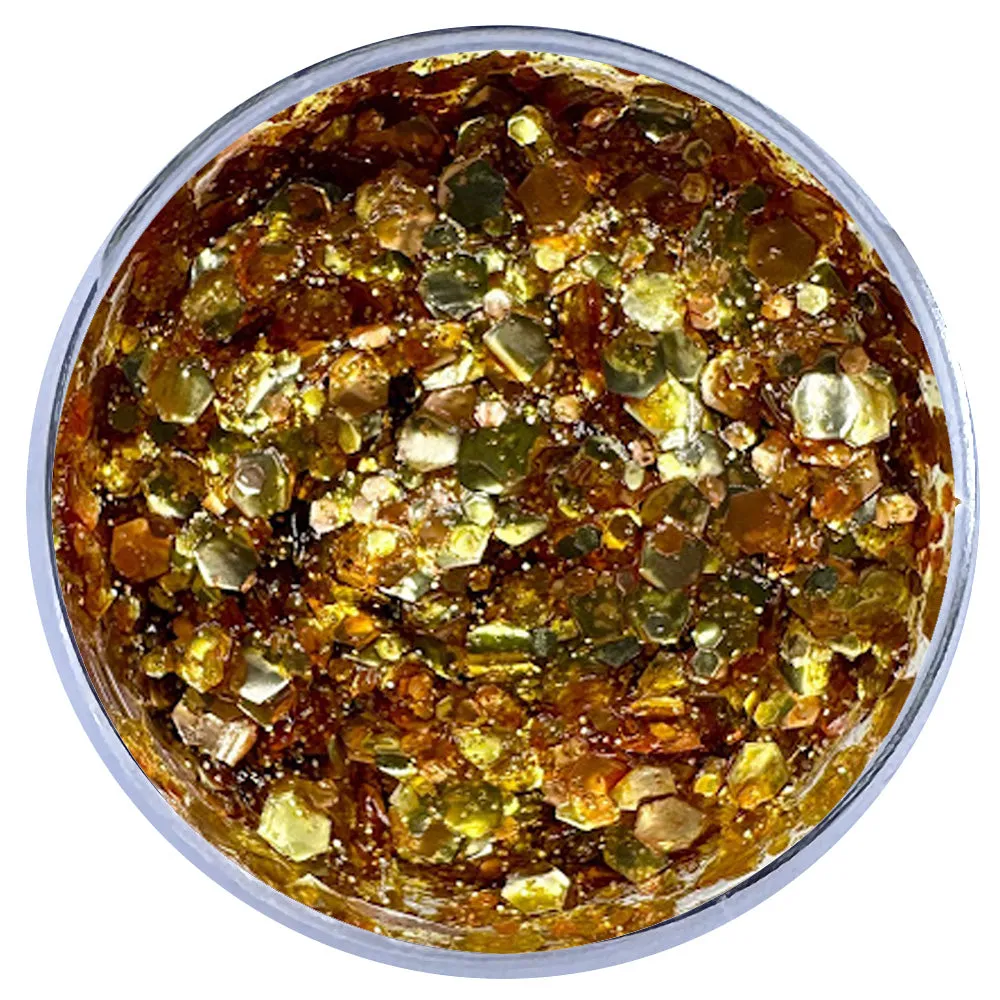 Biodegradable Glitter Gel - Metallic Gold & Bronze (Chunky Mix BioBullion)