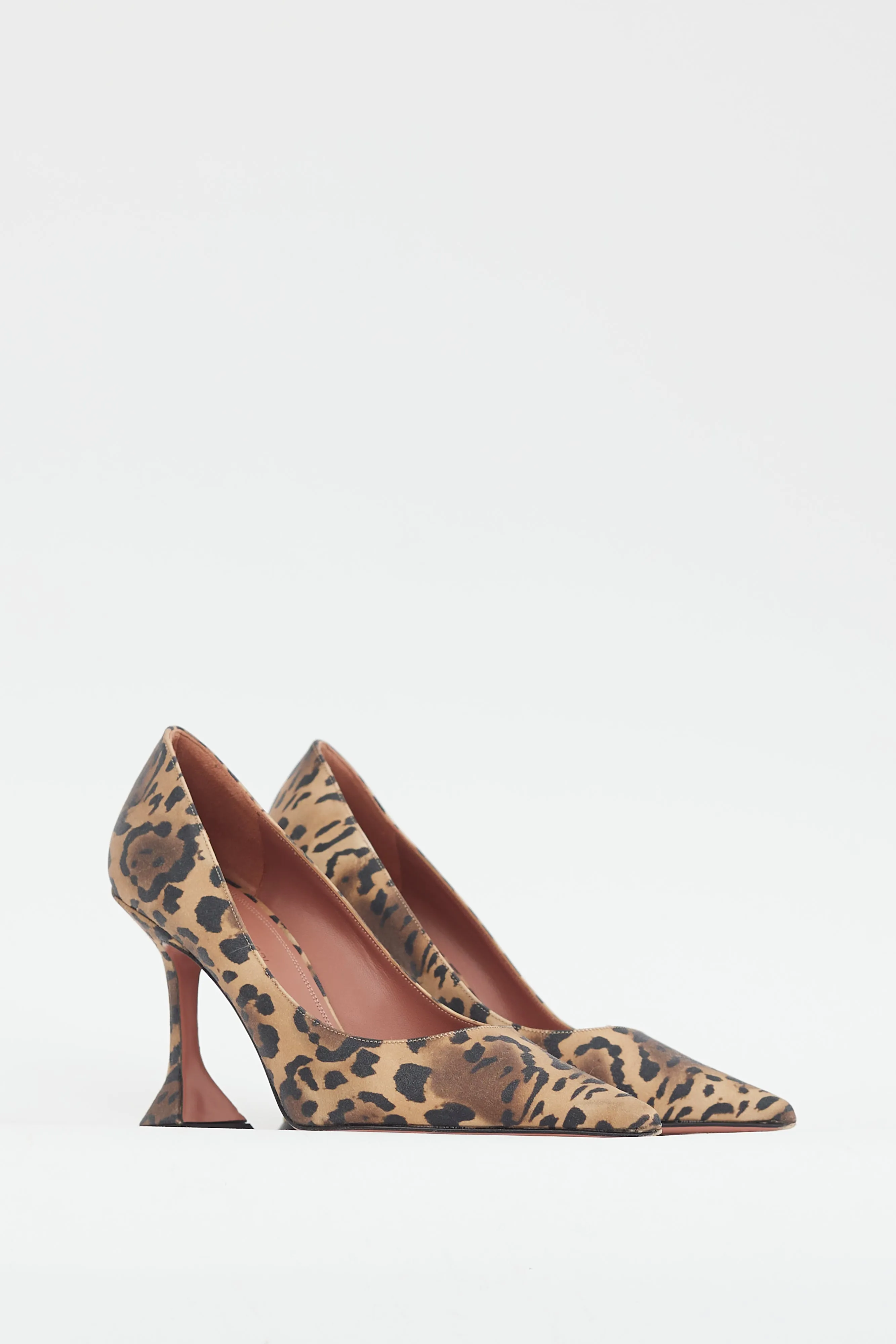 Brown & Black Printed Satin Holli Pump