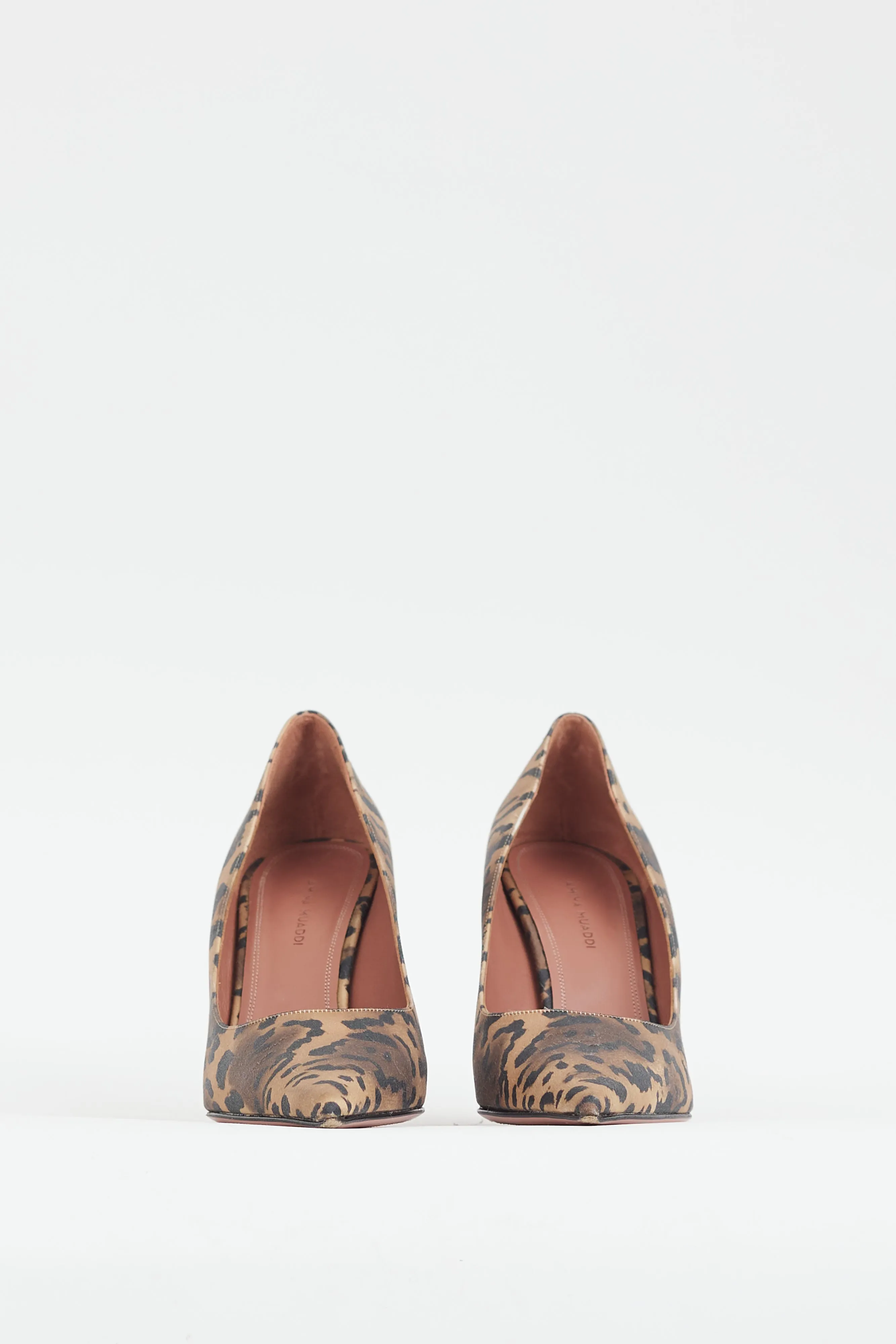 Brown & Black Printed Satin Holli Pump