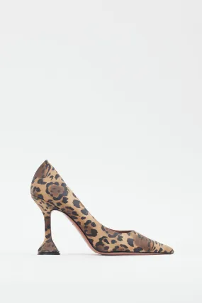 Brown & Black Printed Satin Holli Pump