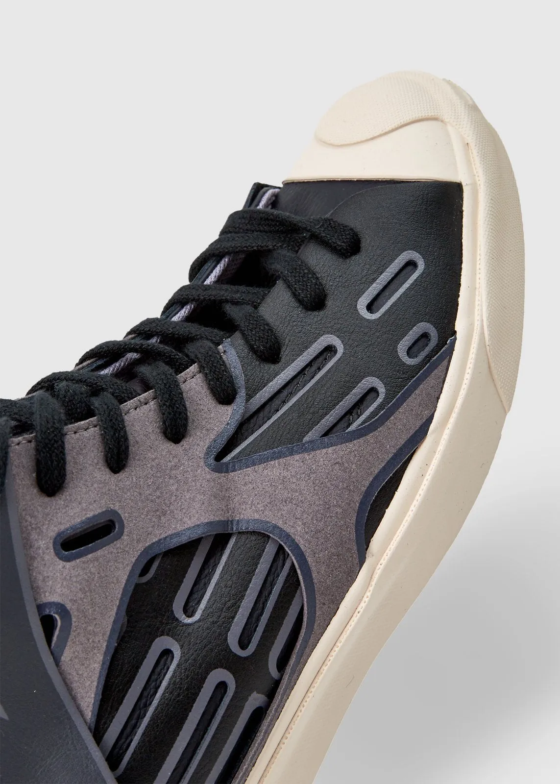 CONVERSE X FENG CHEN WANG: JACK PURCELL MID TOP [BLACK]