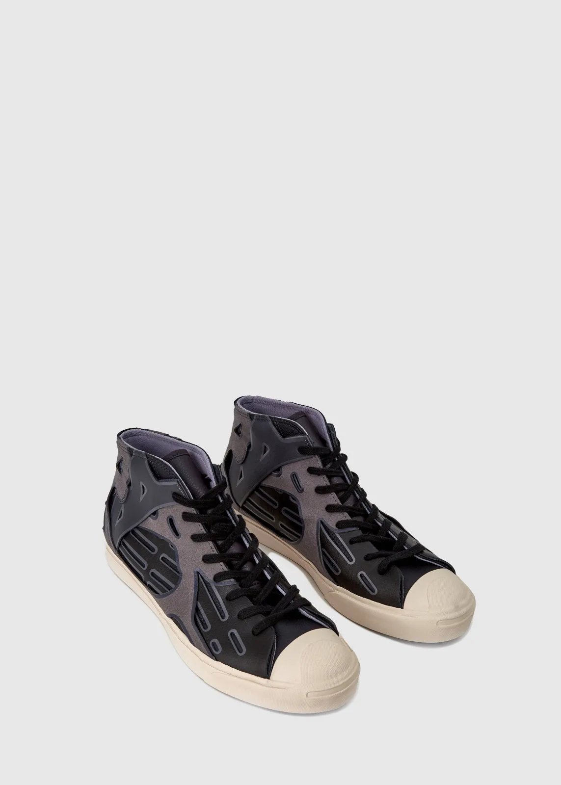 CONVERSE X FENG CHEN WANG: JACK PURCELL MID TOP [BLACK]