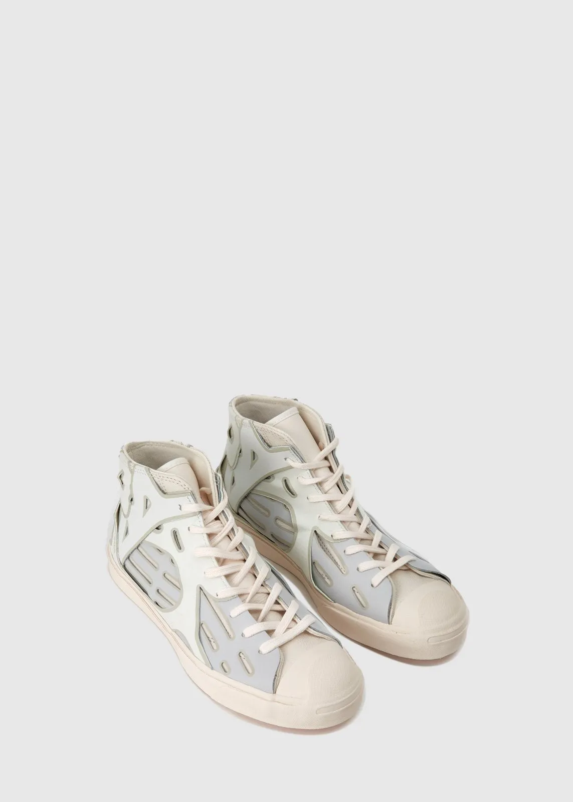 CONVERSE X FENG CHEN WANG: JACK PURCELL MID TOP [WHITE]