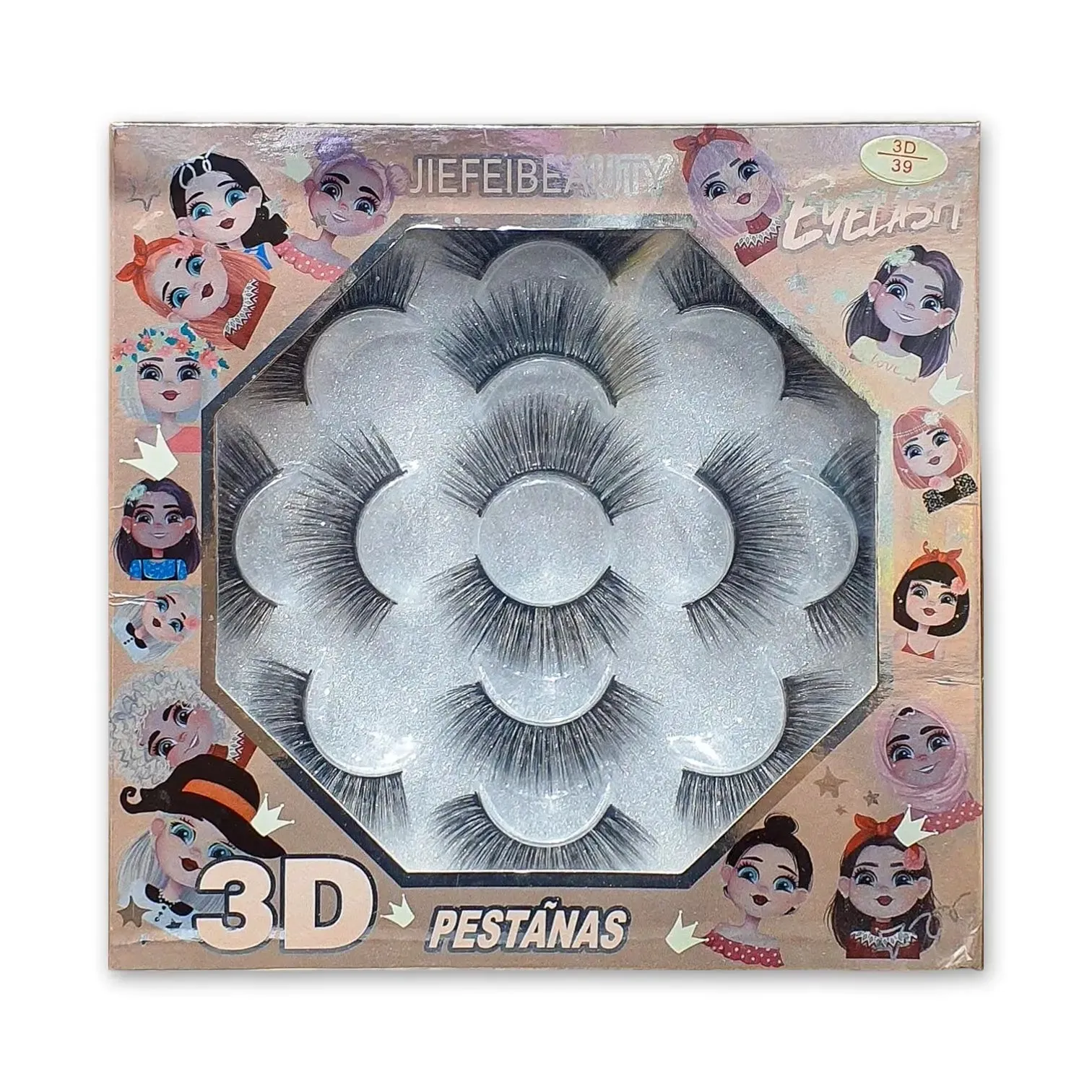 Jiefei Beauty Handmade 3D Eyelashes Set