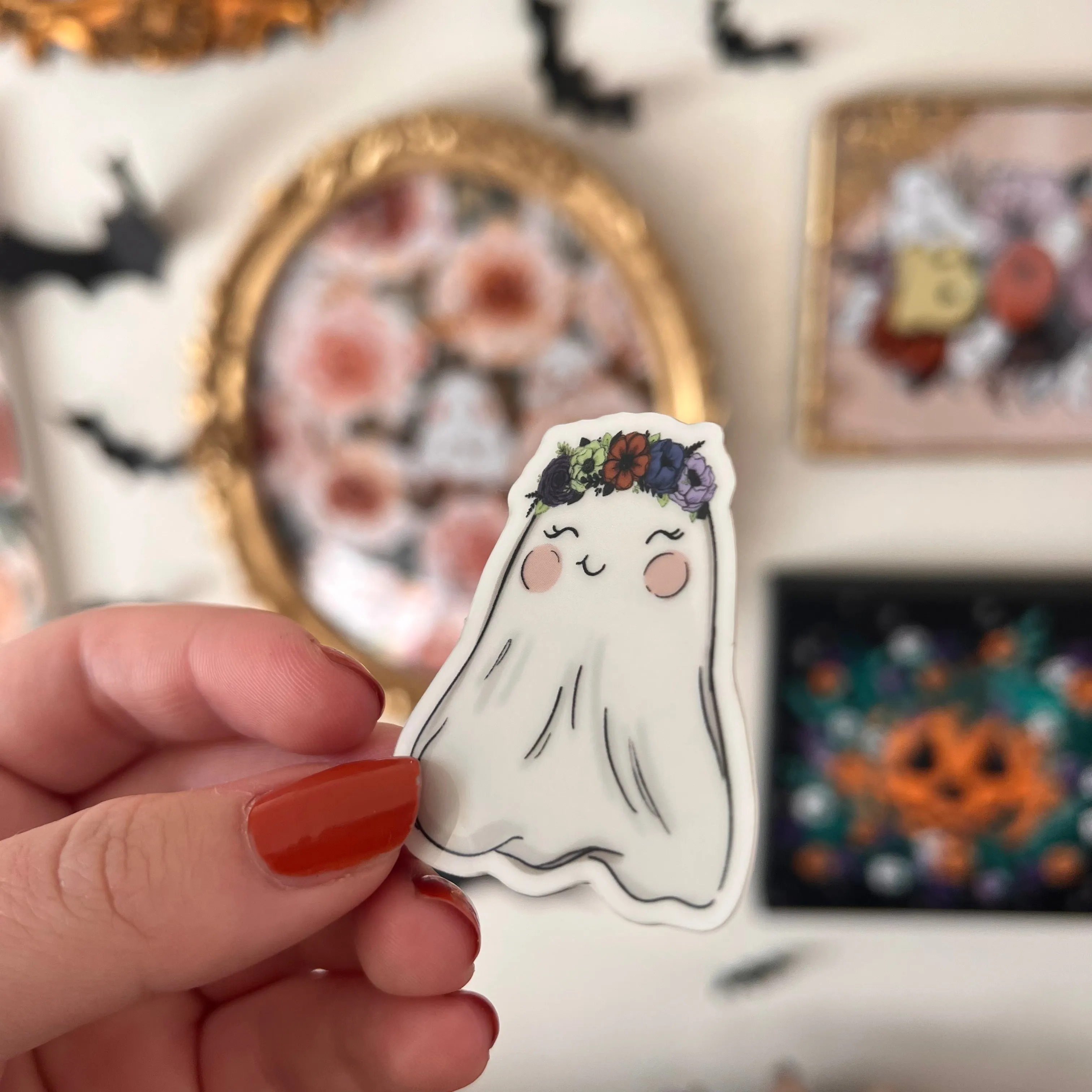 Mini Ghost Glow in the Dark Sticker
