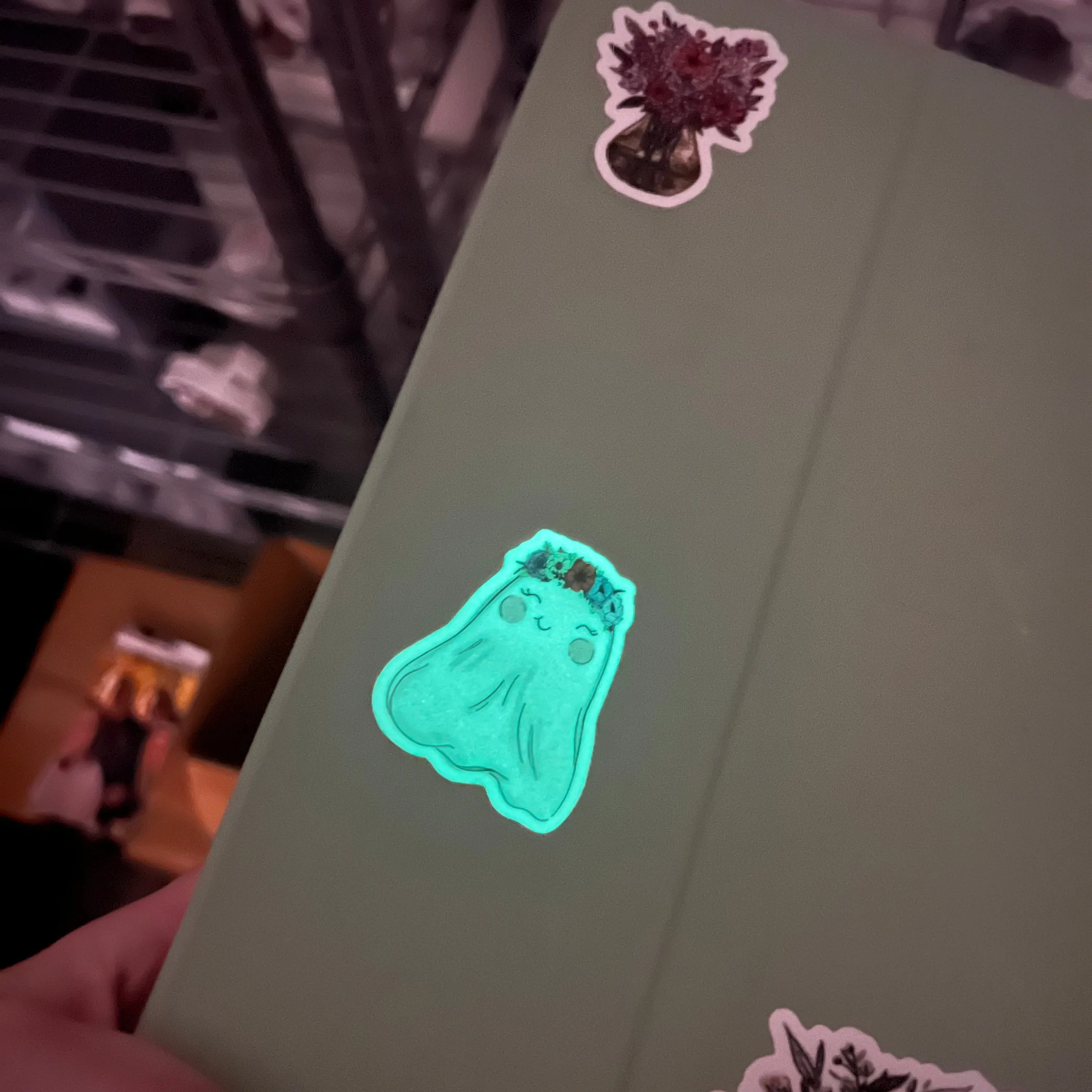 Mini Ghost Glow in the Dark Sticker