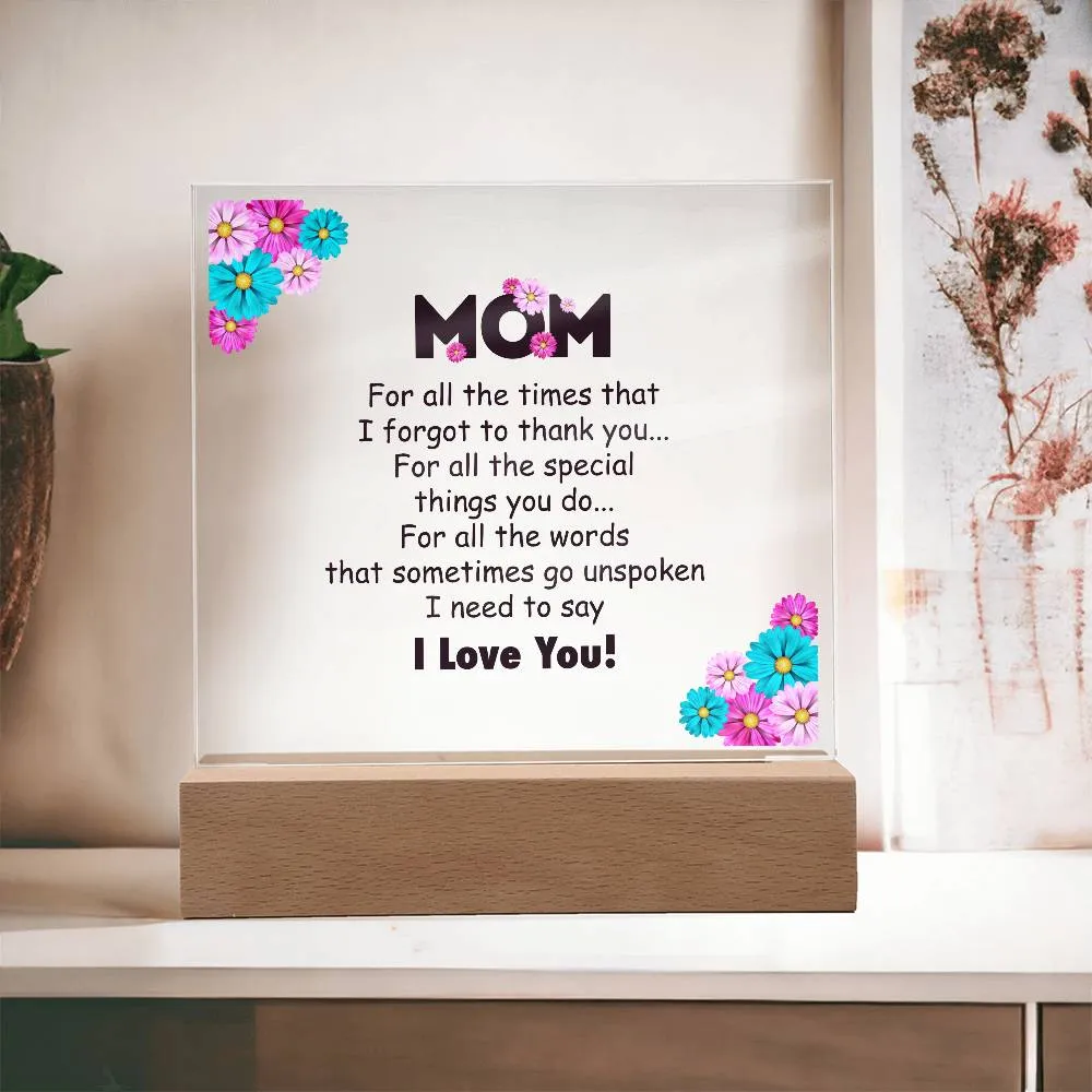 Mom | Acrylic Square Plaque