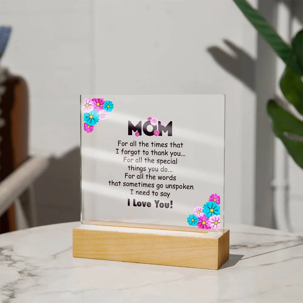 Mom | Acrylic Square Plaque