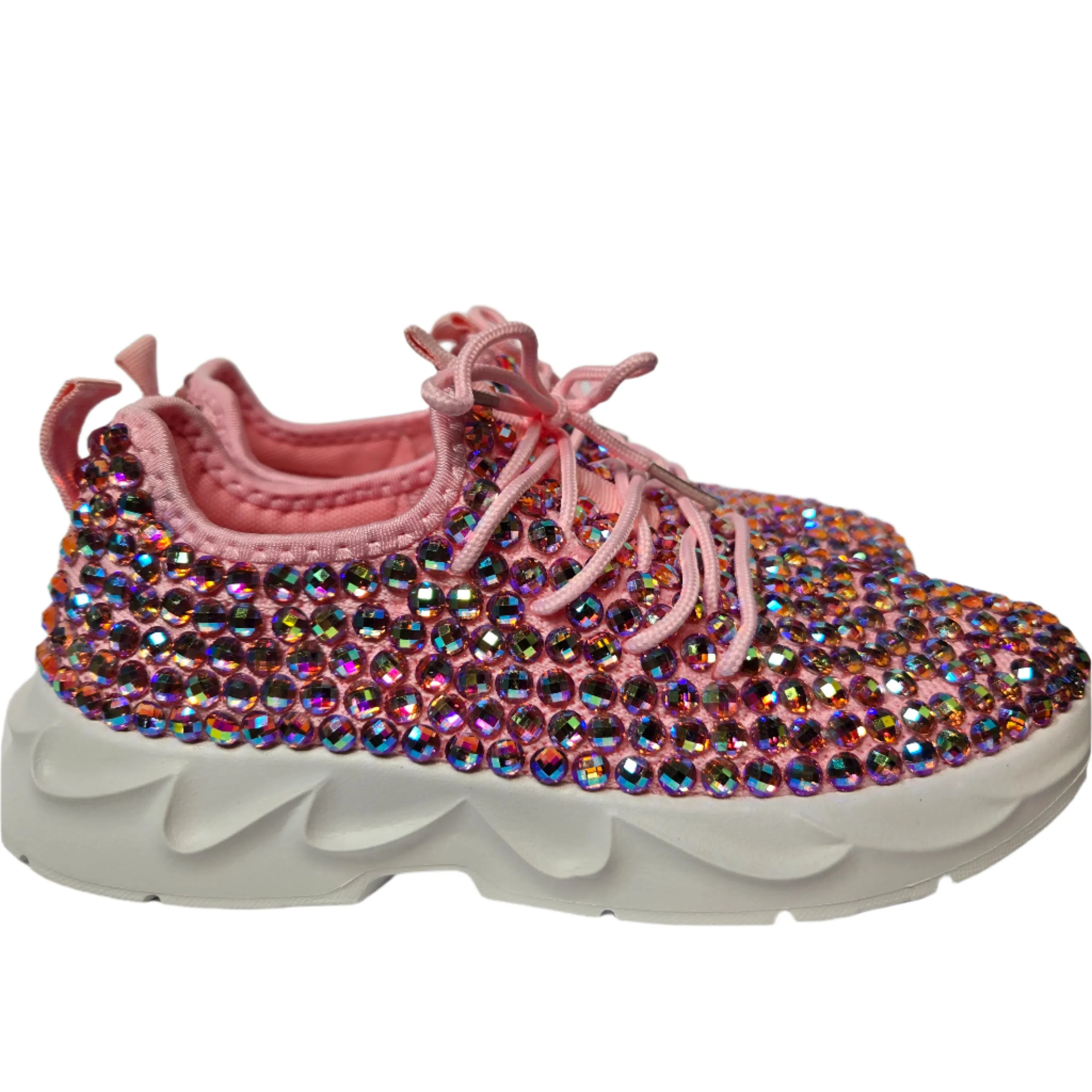 Perfectly Pink AB Rhinestone Sneakers