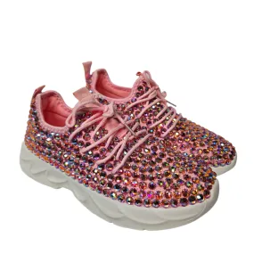 Perfectly Pink AB Rhinestone Sneakers