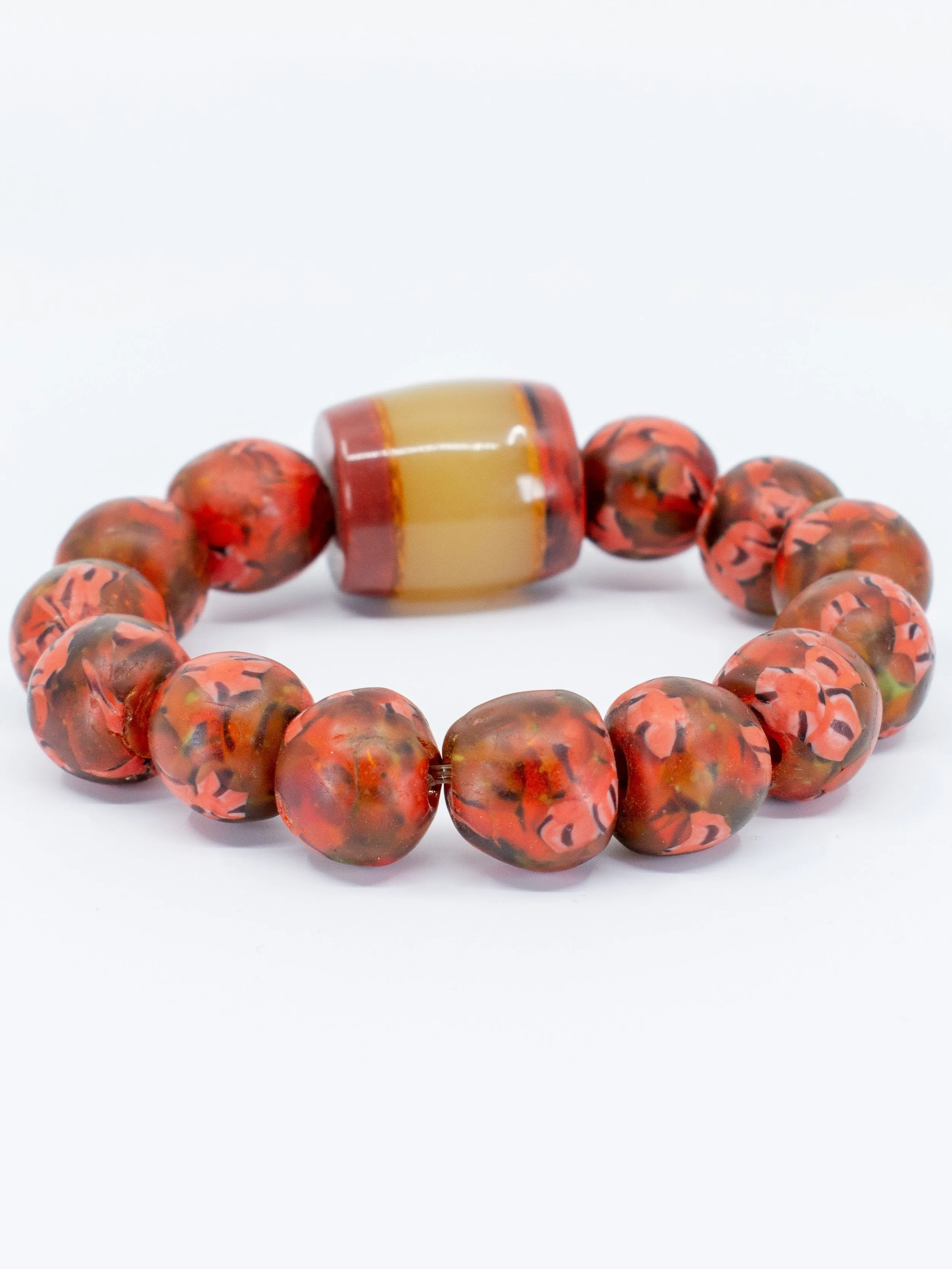 Recycled Glass Bead Bracelet