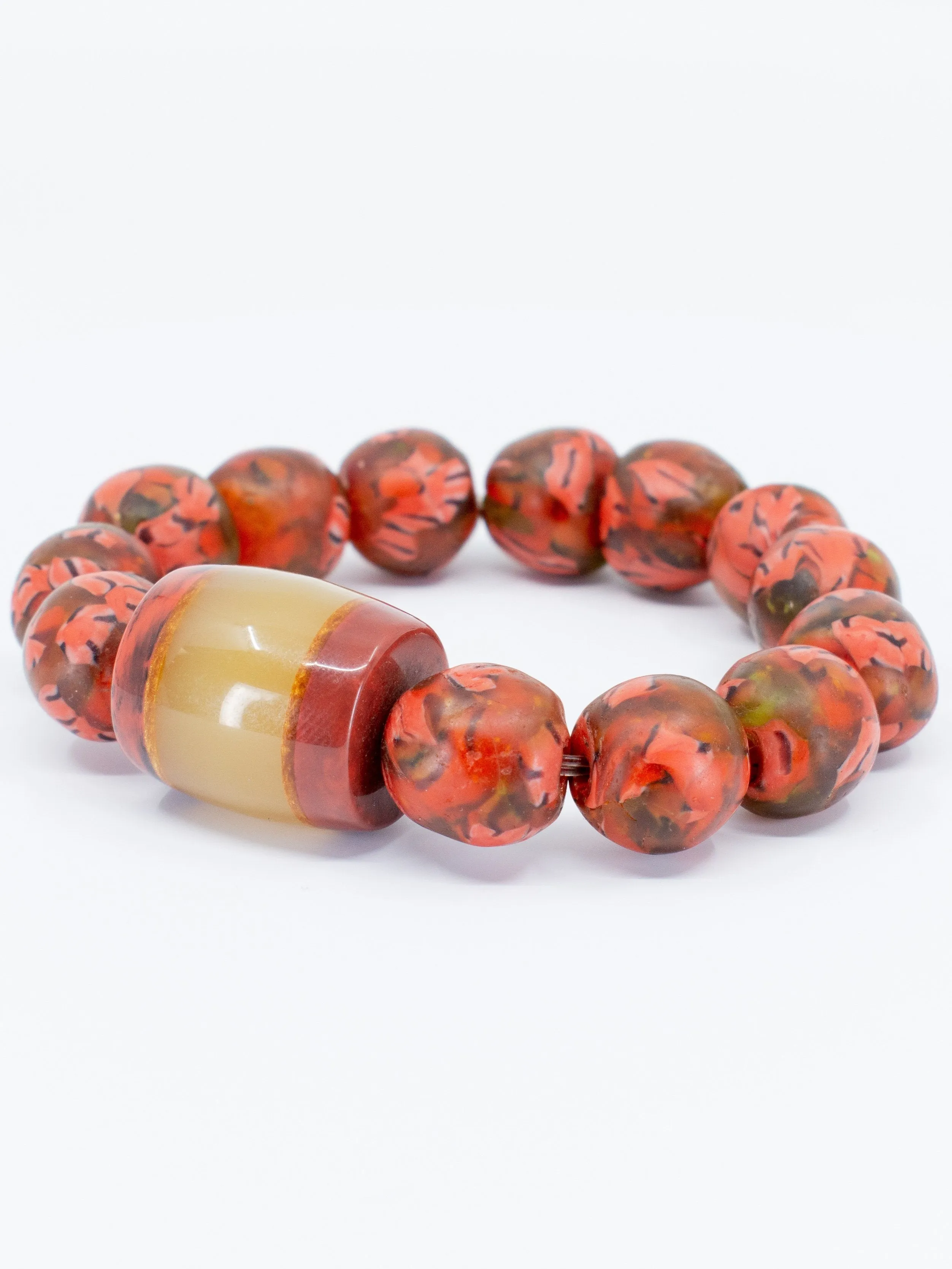 Recycled Glass Bead Bracelet