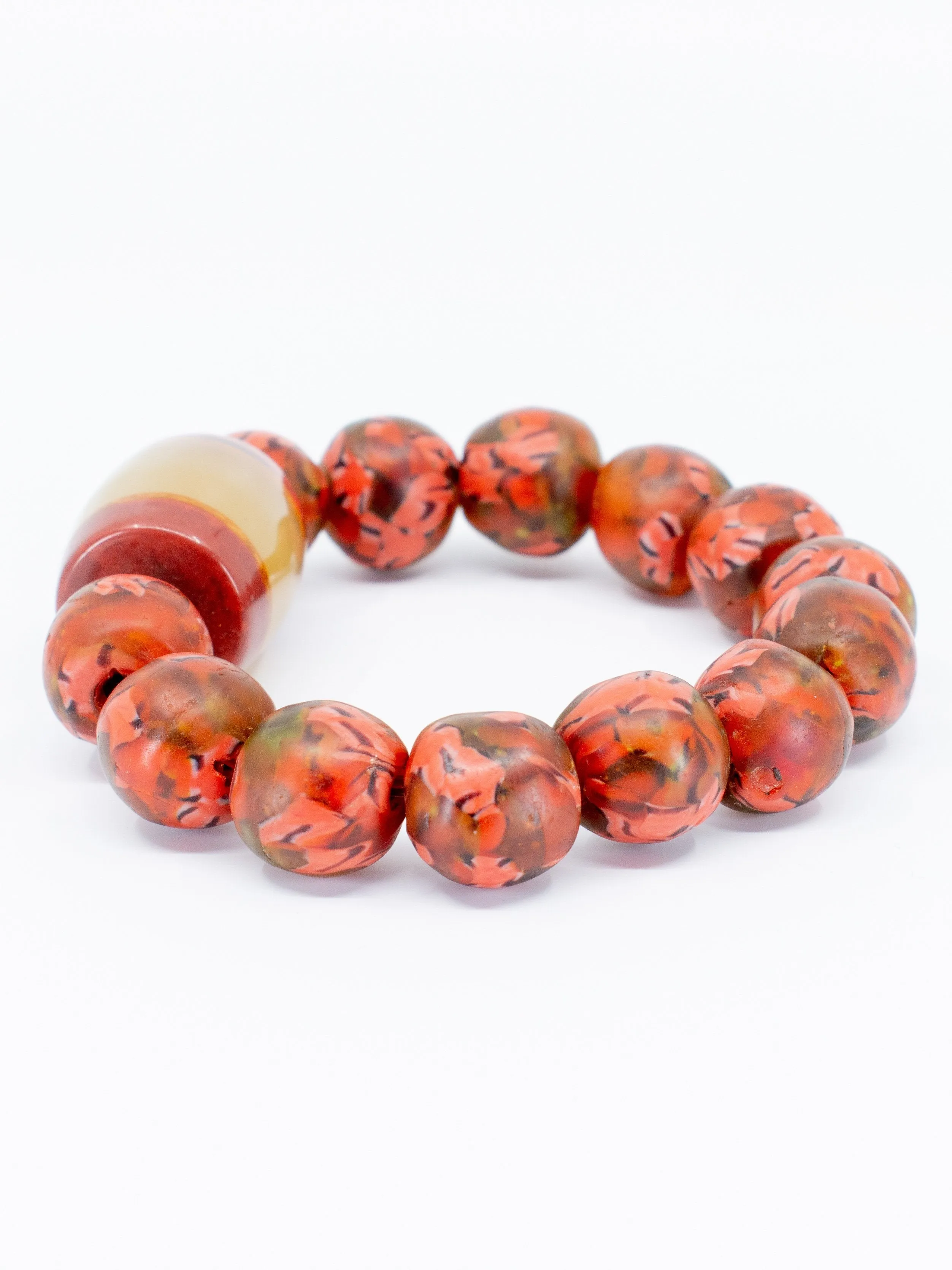 Recycled Glass Bead Bracelet