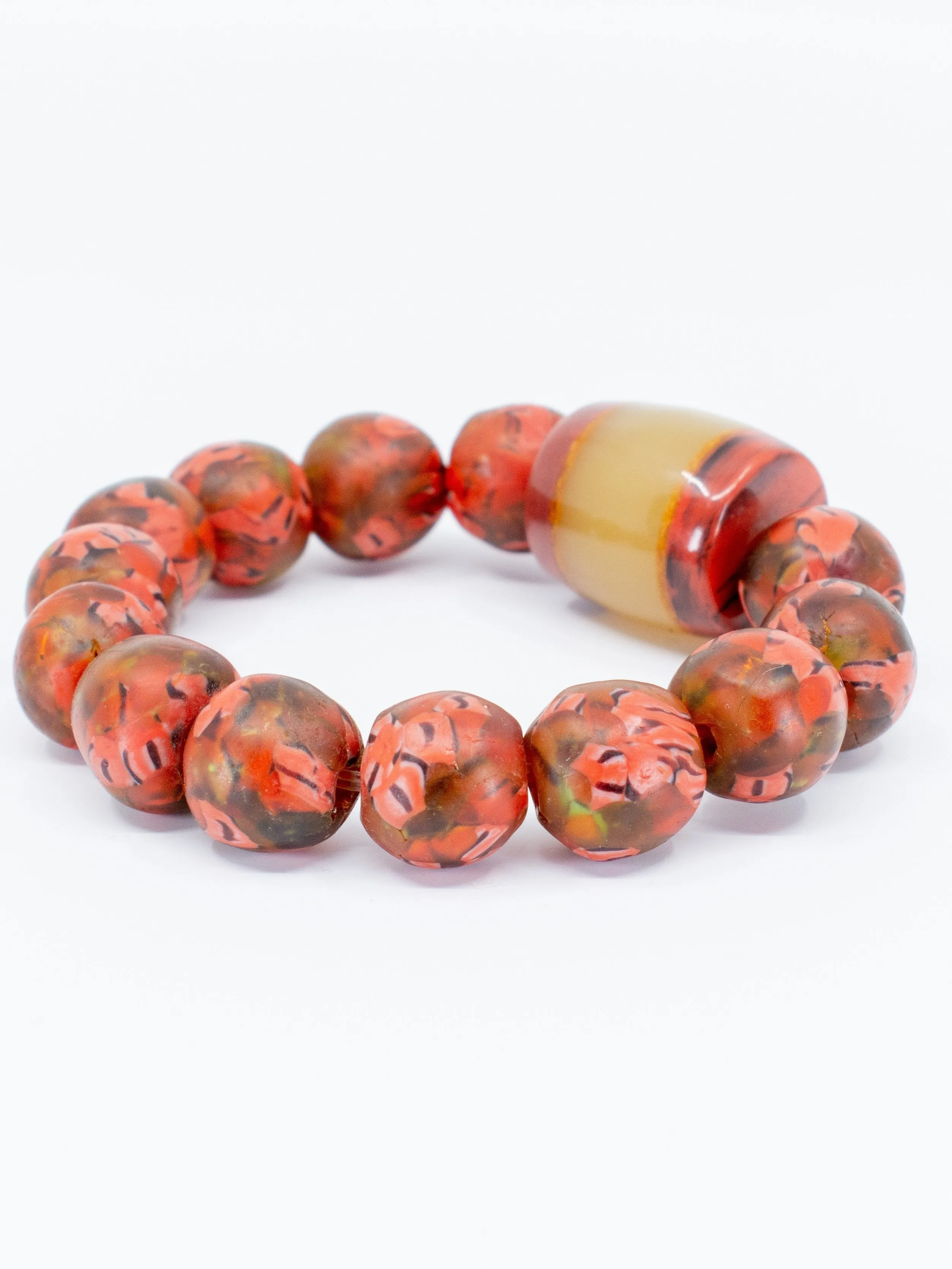 Recycled Glass Bead Bracelet