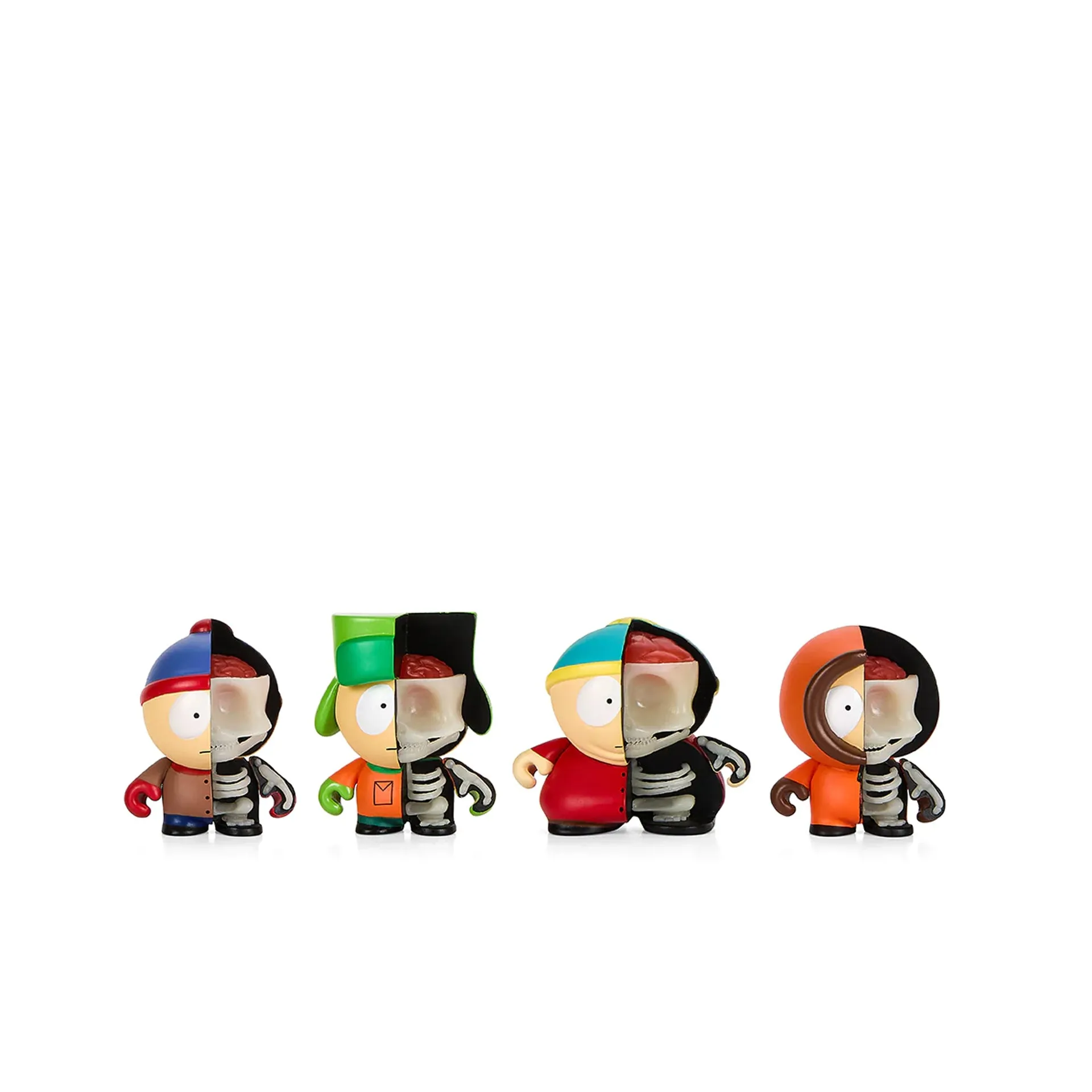SOUTH PARK ANATOMY BOYS 2" VINYL FIGURE 4-PACK GLOW-IN-THE-DARK EDITION