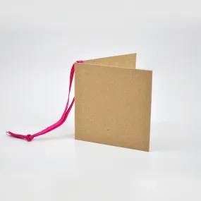 Square Kraft Gift Tags Cerise (50)